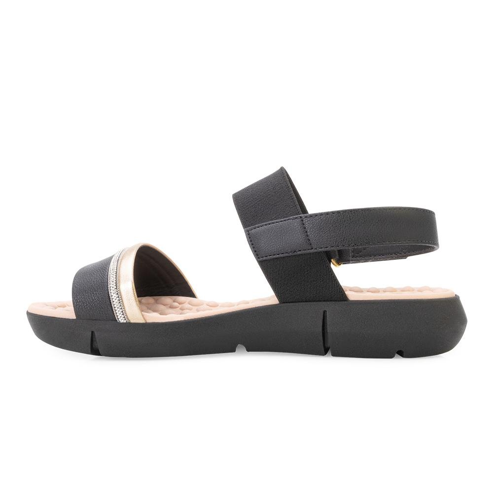 Sandália Modare MD24-71423 Preto/Dourado 3