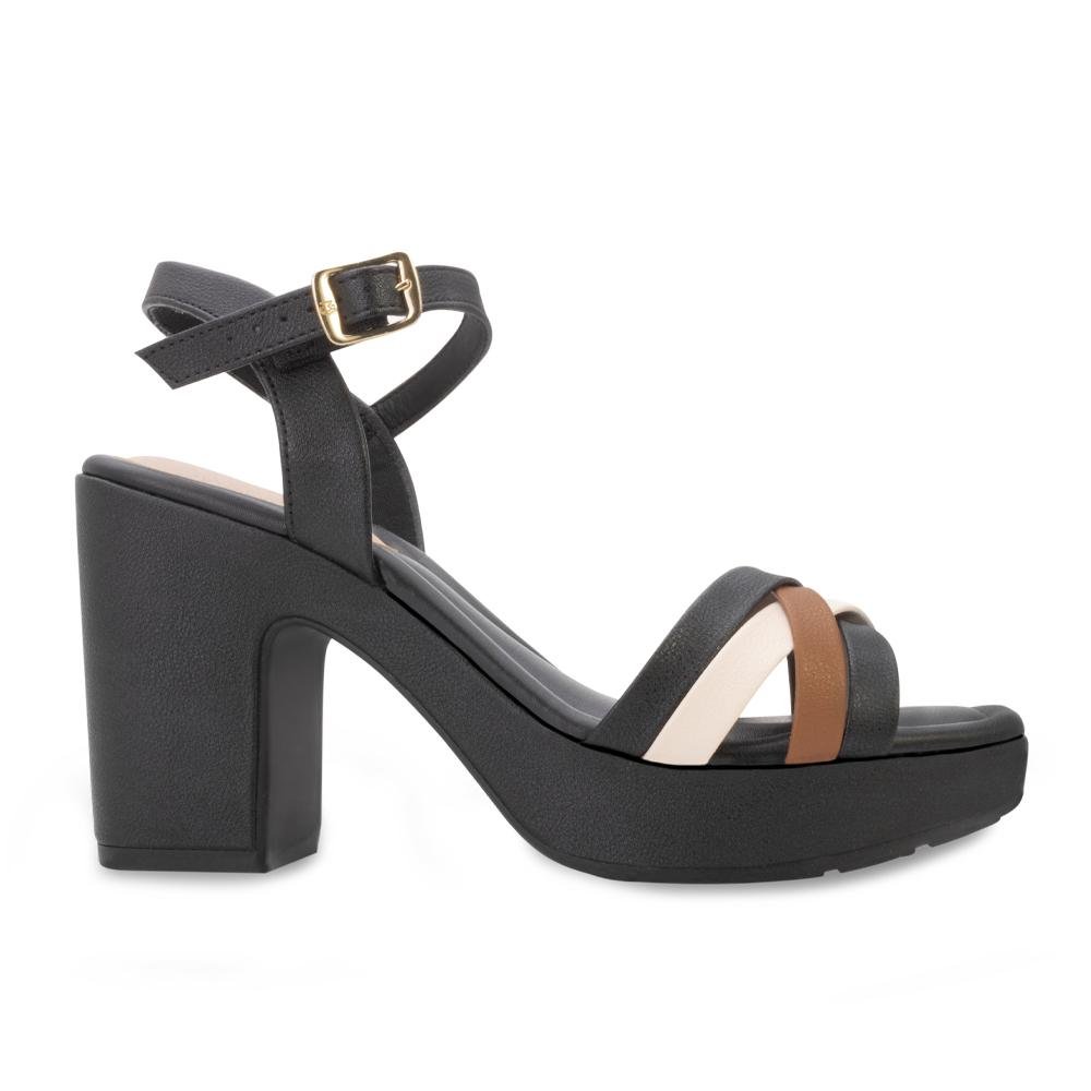 Sandália Salto Modare MD24-72031 Preto/Marrom 2