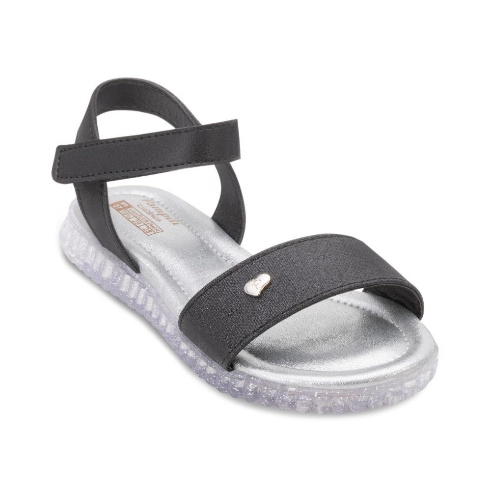 Sandália Pampili Infantil PP24-12329 Preto/Prata 1