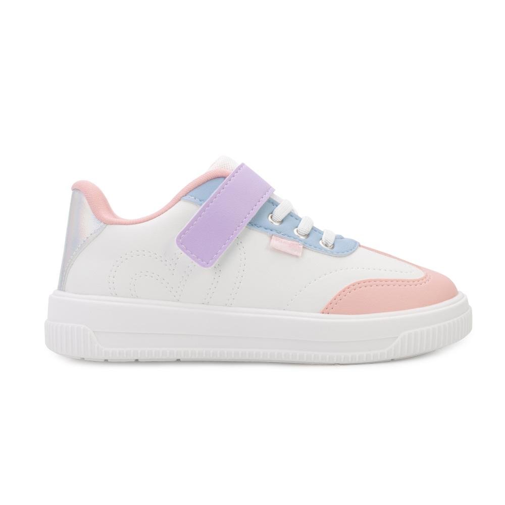 Tênis Pampili Infantil BR PP24-73801 Branco/Rosa 2