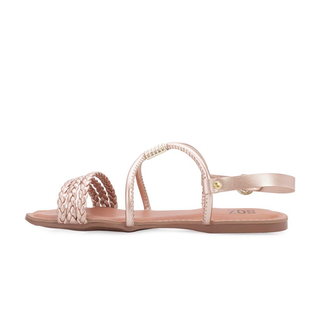 Sandália Rasteira SQZ SQ24-1104 Dourado 3