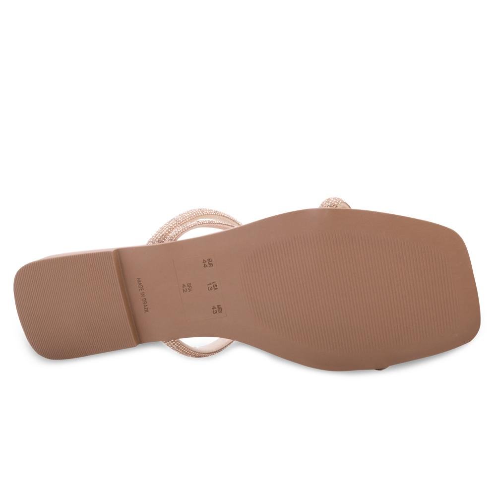 Sandália Rasteira Lady Queen AM24-30010 Bege 4