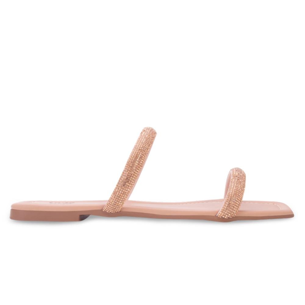 Sandália Rasteira Lady Queen AM24-30010 Rosa 2