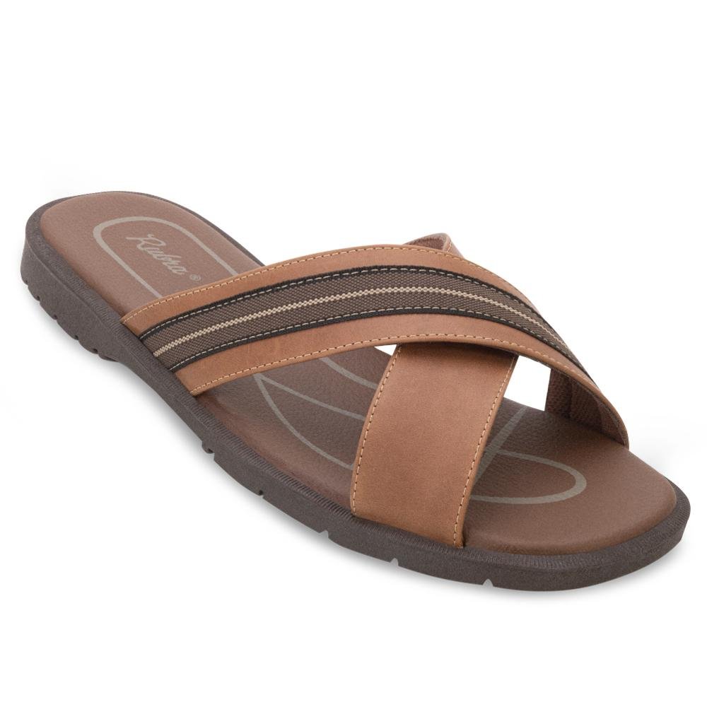 Chinelo Couro Rubra RB25-3209 Marrom 1