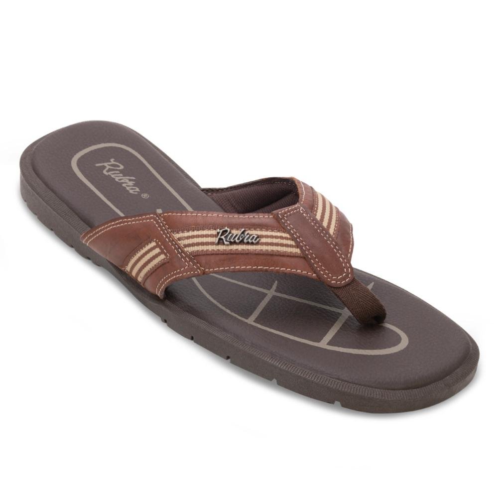 Chinelo Couro Rubra RB25-3302 Marrom 1