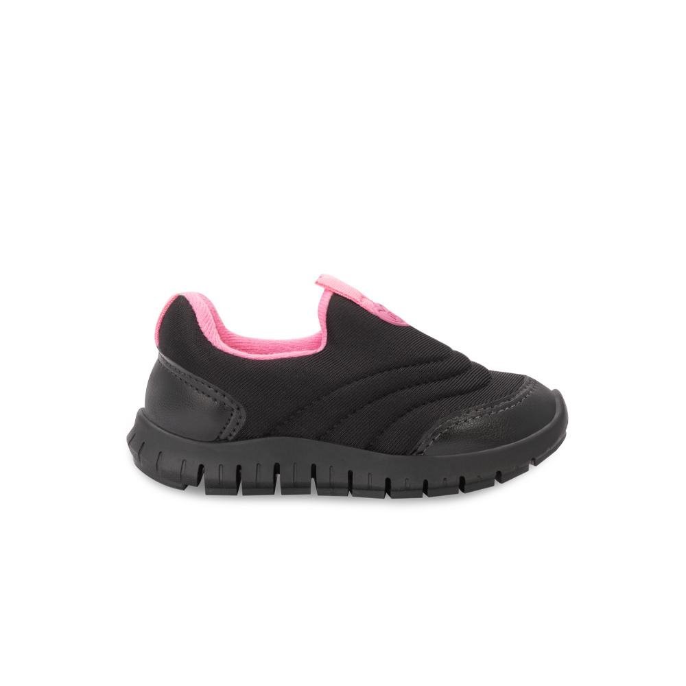 Tênis Slip On Molekinha MK25-27361 Preto/Rosa 2