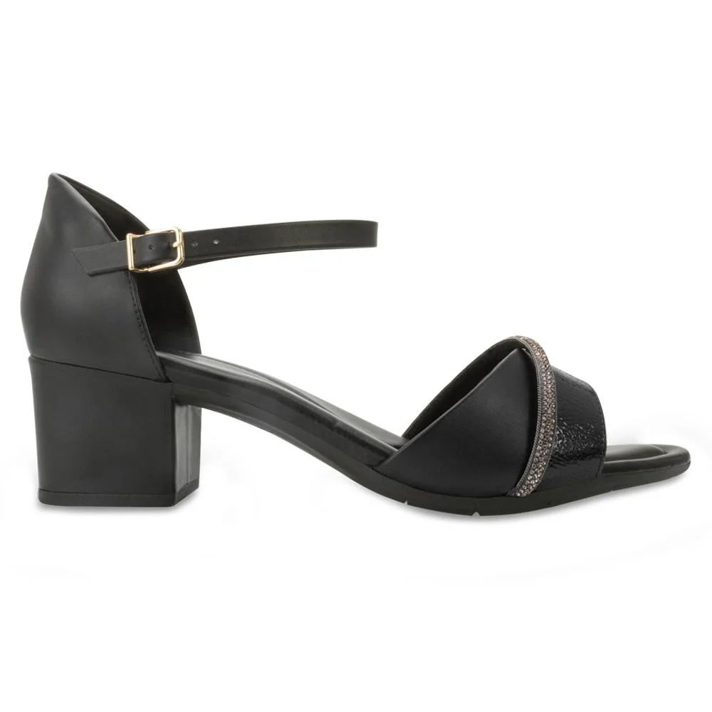Sandália Anabela Comfortflex CF25-25573 Preto/Grafite 2