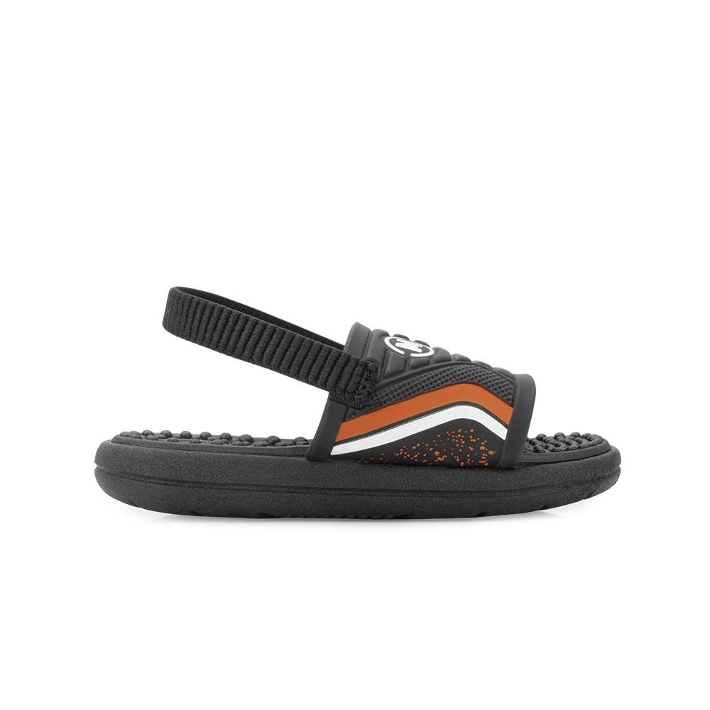 Sandália Papete Molekinho MK25-26192 Preto/Laranja 2