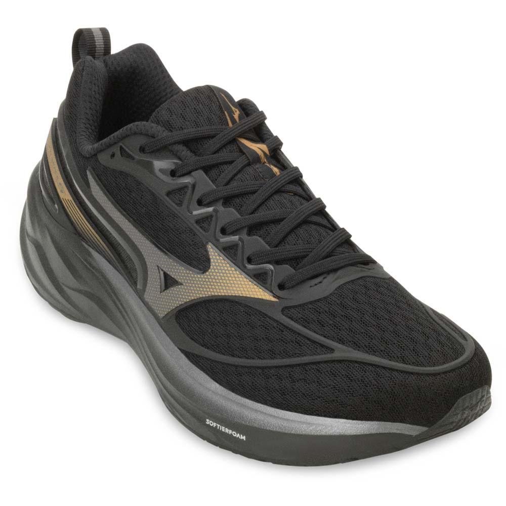 Tênis Mizuno Space 5 MZ25 Preto/Dourado