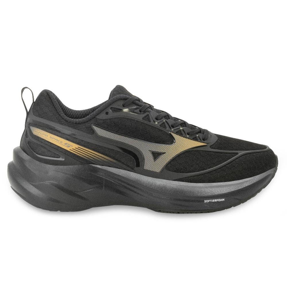 Tênis Mizuno Space 5 MZ25 Preto/Dourado 2