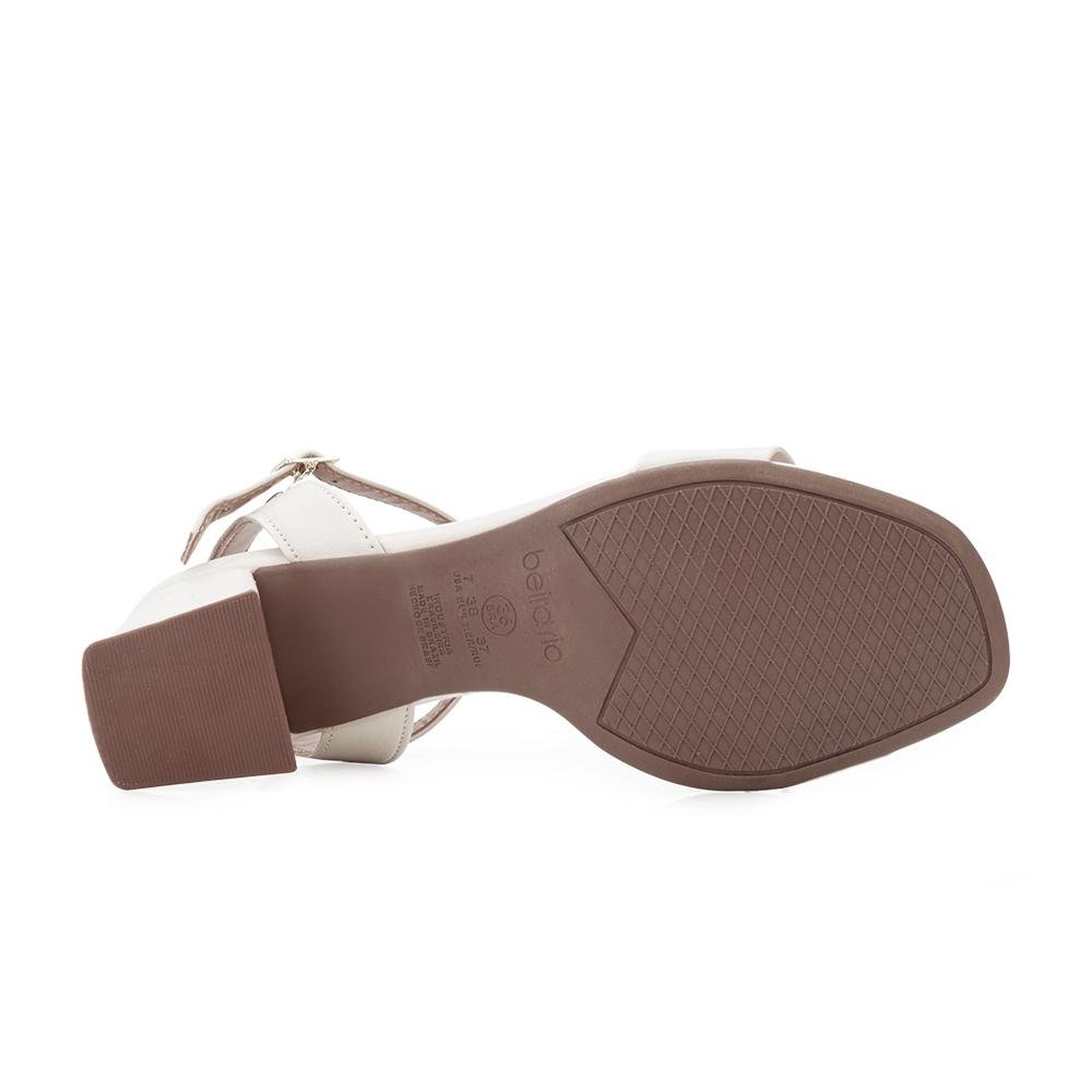 Sandália Salto Beira Rio BR25-85361 Creme 4