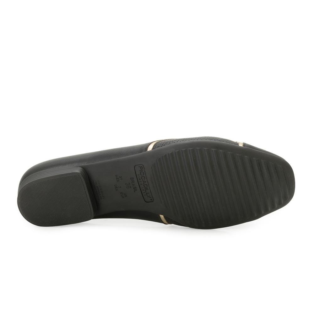 Sapatilha Piccadilly PD25-25023 Preto/Dourado 4