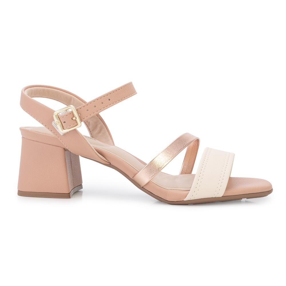 Sandália Salto Modare MD25-7172 Creme/Nude 2