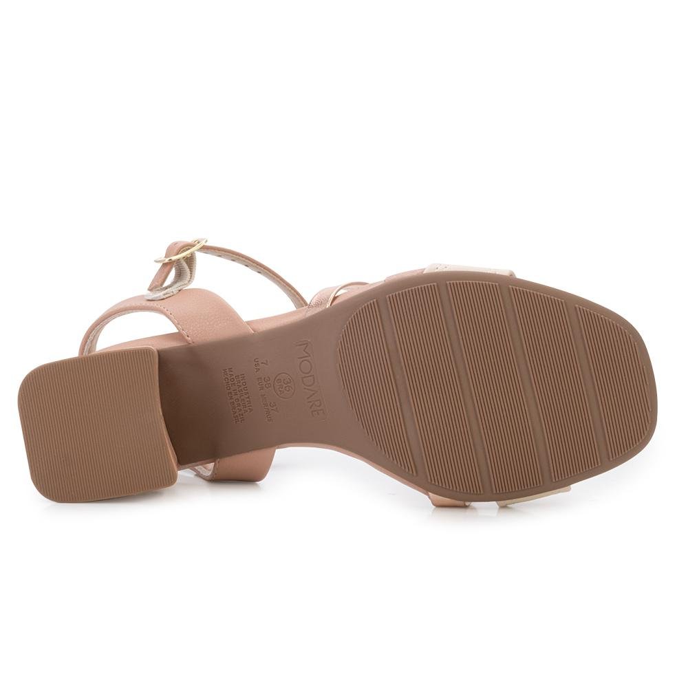 Sandália Salto Modare MD25-7172 Creme/Nude 4