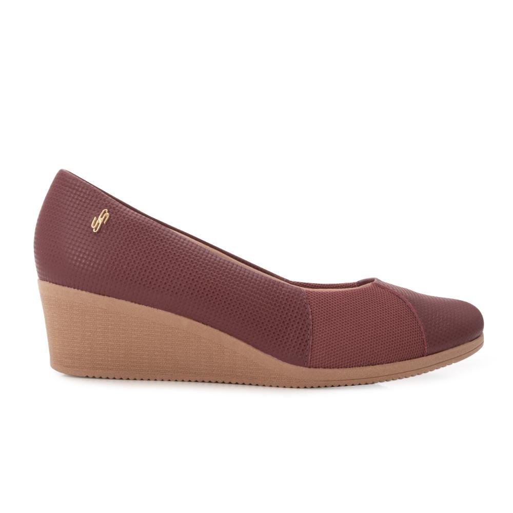 Sapato Anabela Usaflex VCA US25-AA38130 Vinho 2