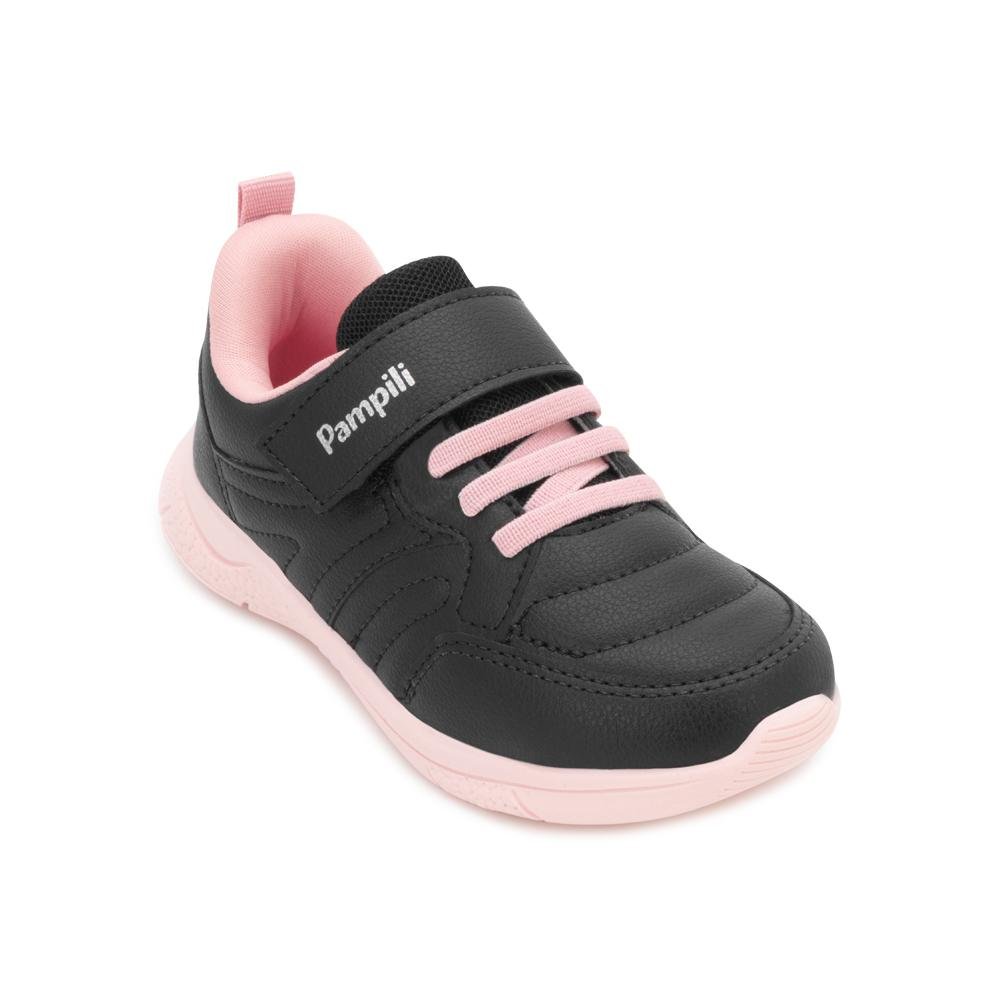 Tênis Pampili Infantil PR PP25-74501 Preto/Rosa 1