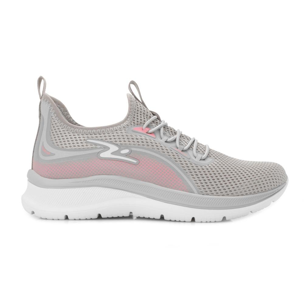 Tênis Adrun Flex Go CR AD25-9829F Cinza/Rosa 2