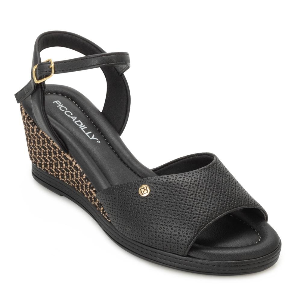 Sandália Anabela Piccadilly PB PD25-40821 Preto 4