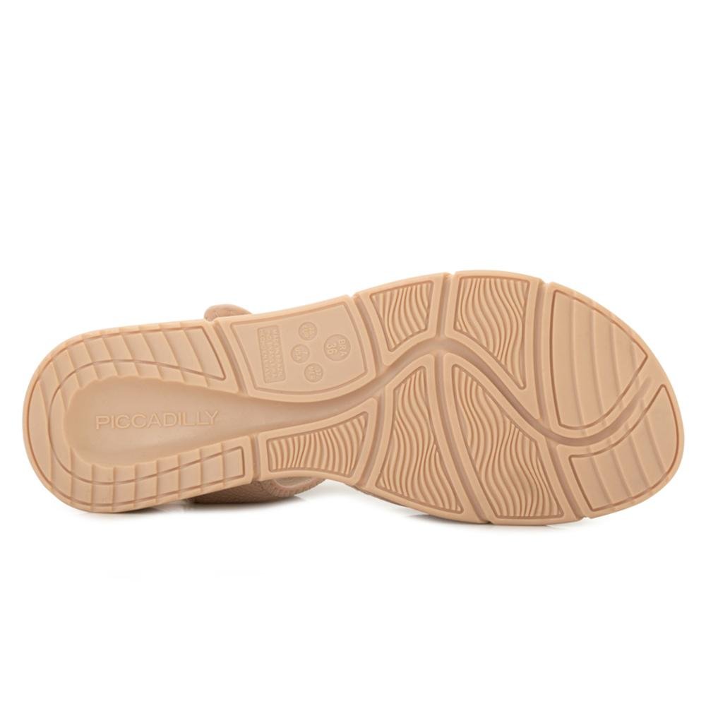 Sandália Papete Piccadilly R PD25-57100 Bege 4