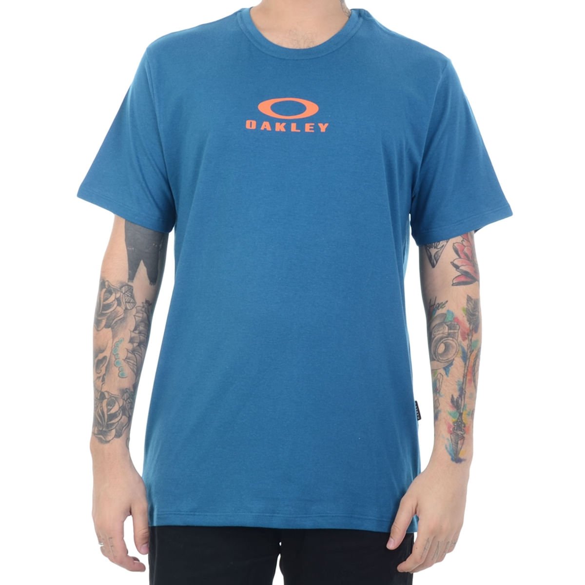 Camiseta Masculina Oakley Bark New Azul