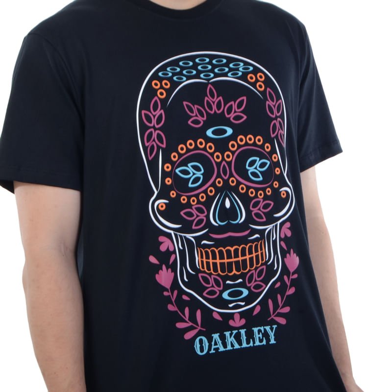 Camiseta Masculina Oakley Back To Skull Preto 5