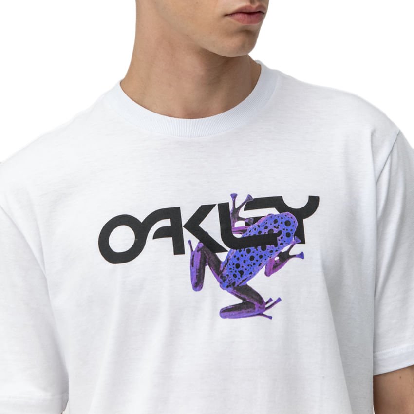 Camiseta Masculina Oakley Frog Big Graphic Tee White - overboard