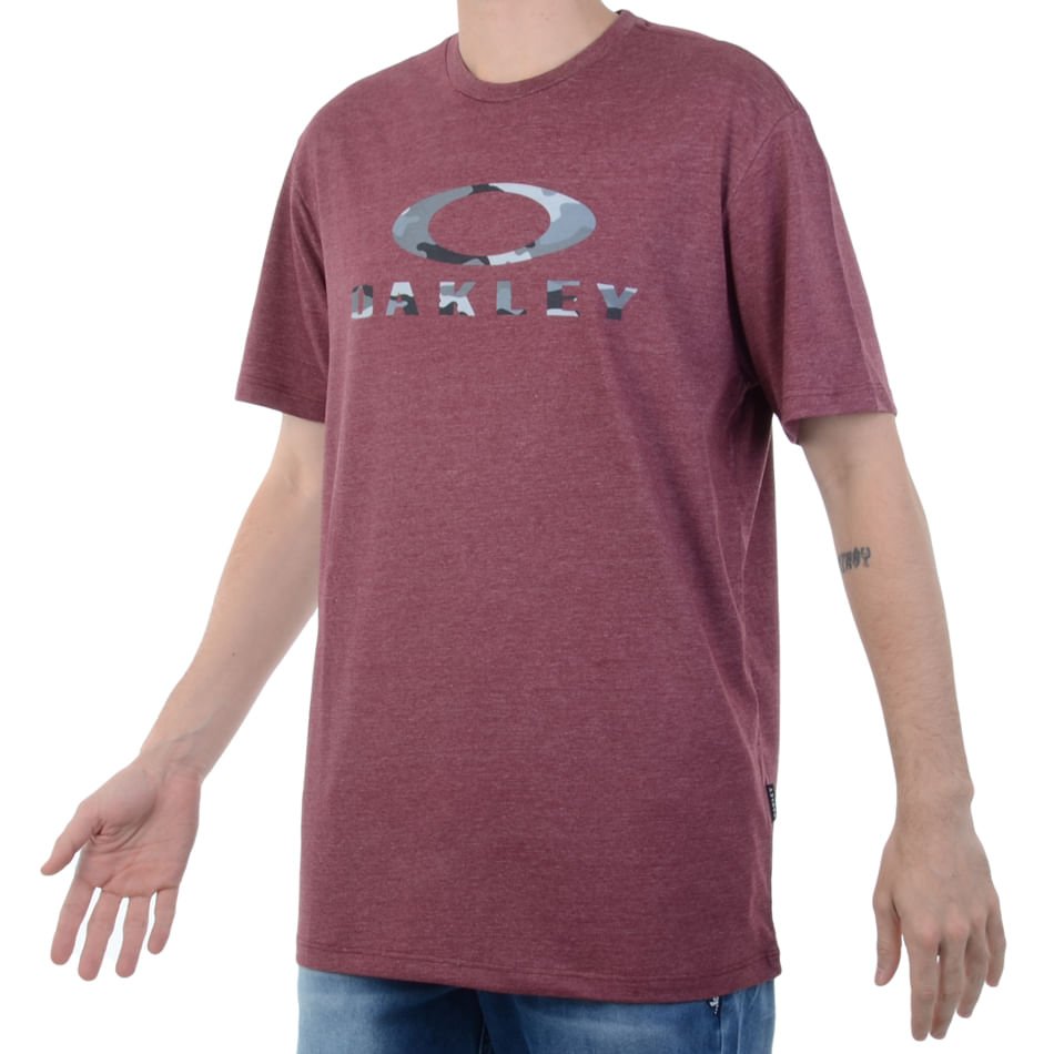 Camiseta Masculina Oakley Camo SS Tee Vermelho 2