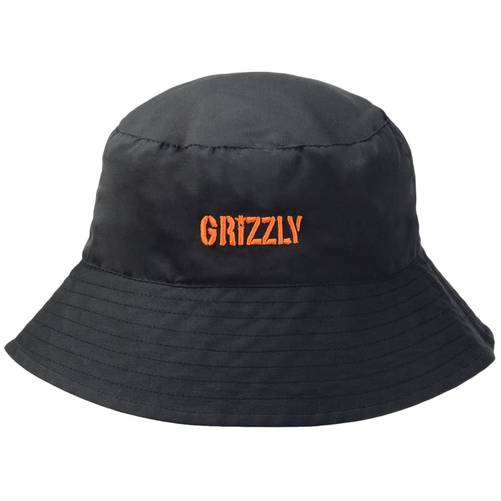 Chapéu Unissex Grizzly Bucket Tie Dye Stamp Hat Dupla Face Preto 3