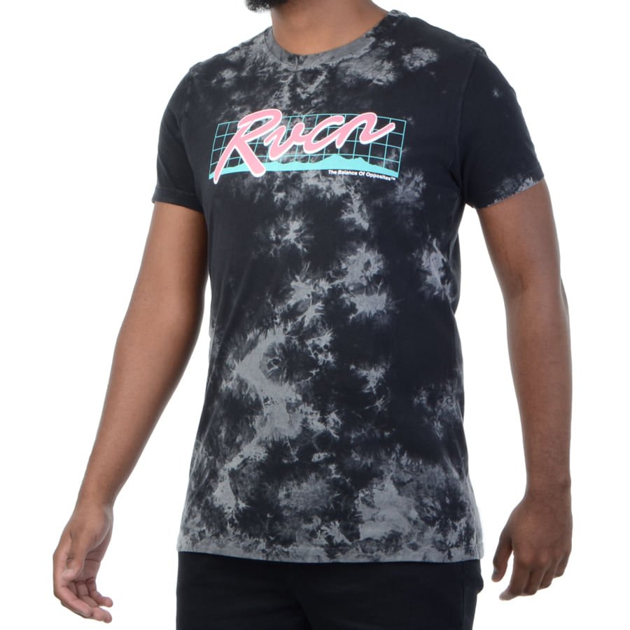 RVCA Men's Small Tie Dye T-Shirt - Combed Cotton With Embroidered Logo - View #7