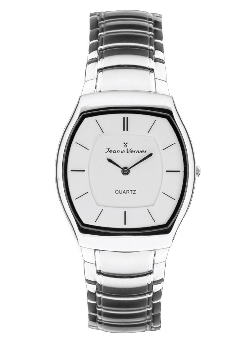 Relógio Pulso Jean Vernier Com Cristal Unissex JV06227B Prata 1