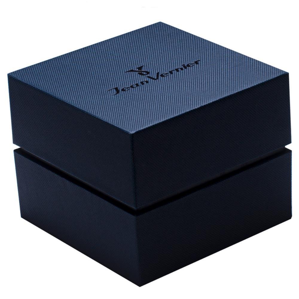 Relógio Masculino Pulso Analógico Jean Vernier JV03658 Prata/Preto 4