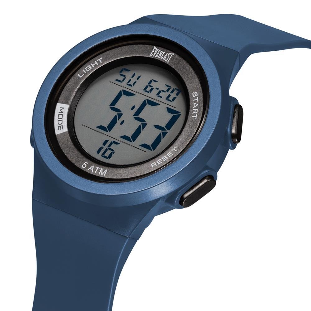 Relógio Pulso Everlast Unissex Silicone E740 Azul Marinho 2
