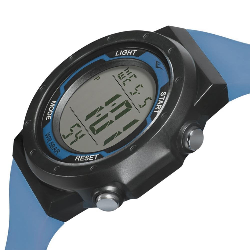 Relógio Pulso Masculino Everlast Digital Pulseira Ajustável Azul 2