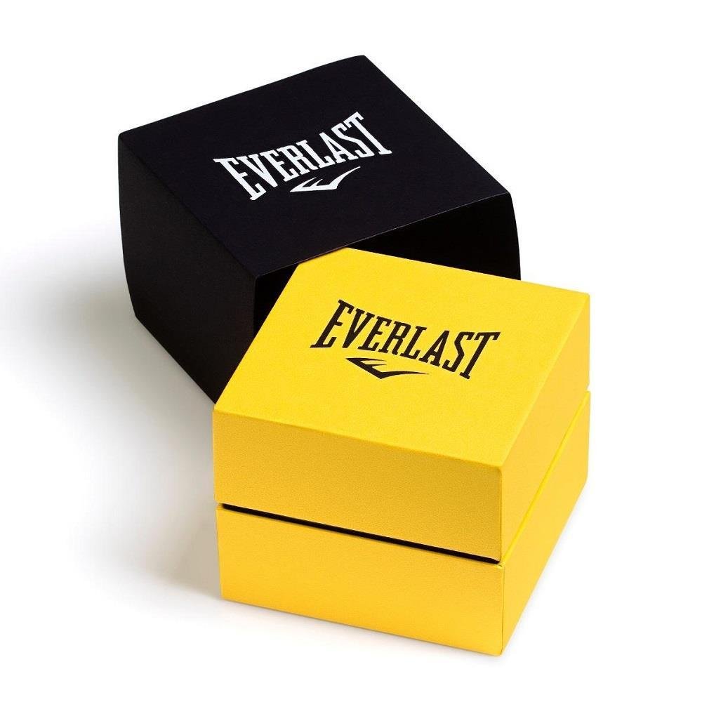 Relógio Pulso Everlast Masculino Aço Calendário E539 Prata 6