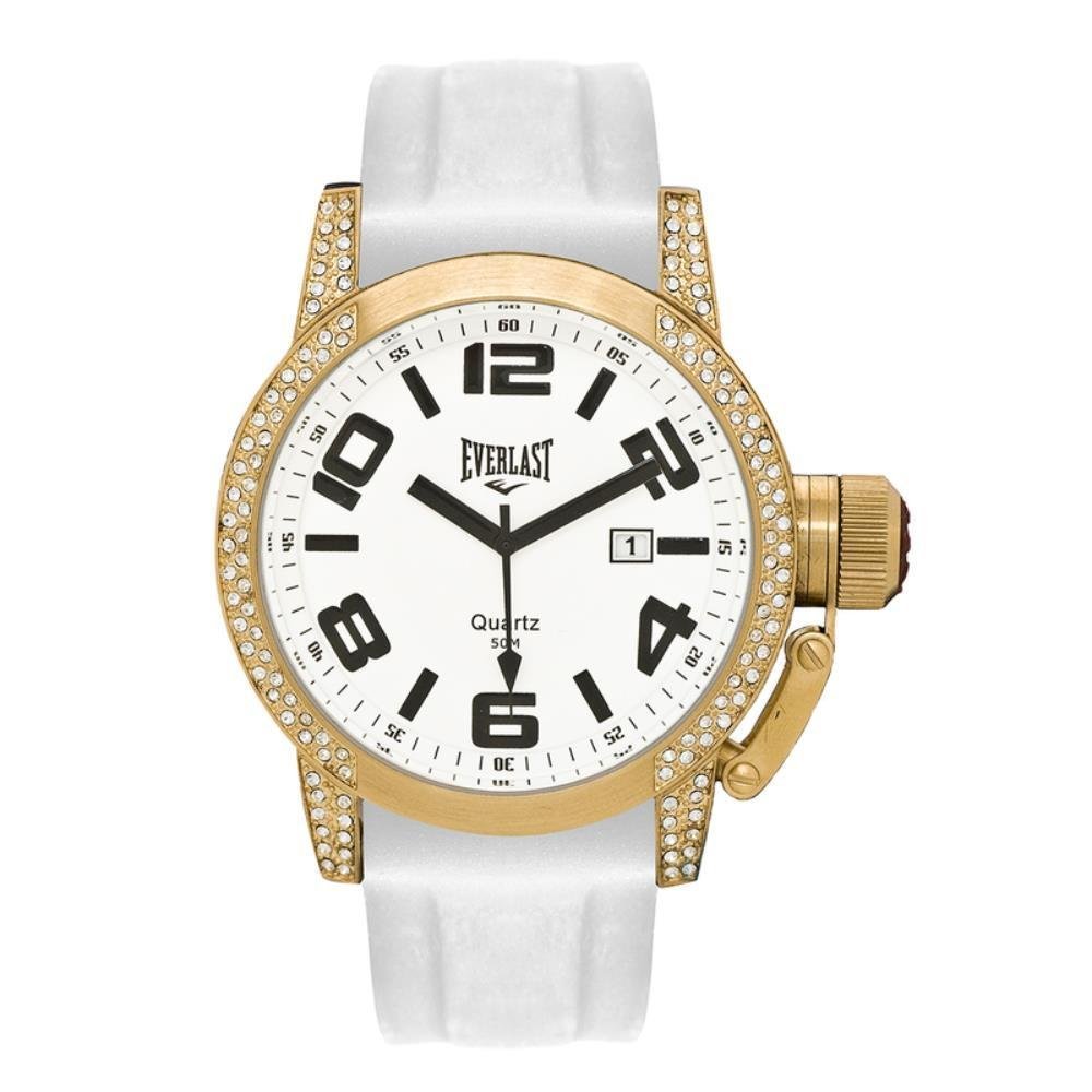 Relógio Feminino Everlast Analógico Prova D'Água Moderno Branco 1