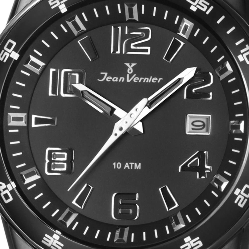 Relógio Masculino Jean Vernier Couro Prova D'água Moderno Marrom 3