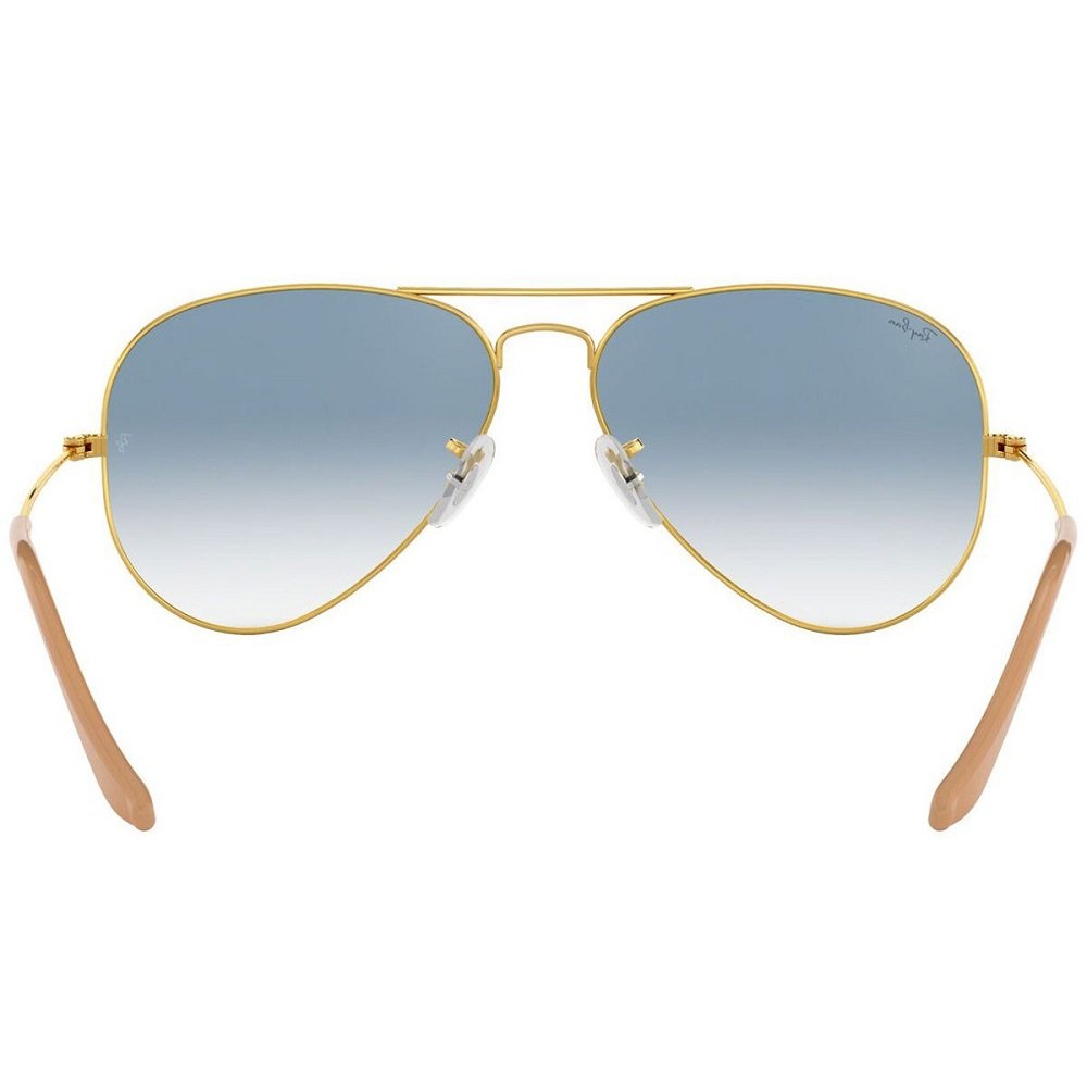 OCULOS SOLAR RAY-BAN METAL AVIADOR RB3025L 001/3F62 Dourado 4