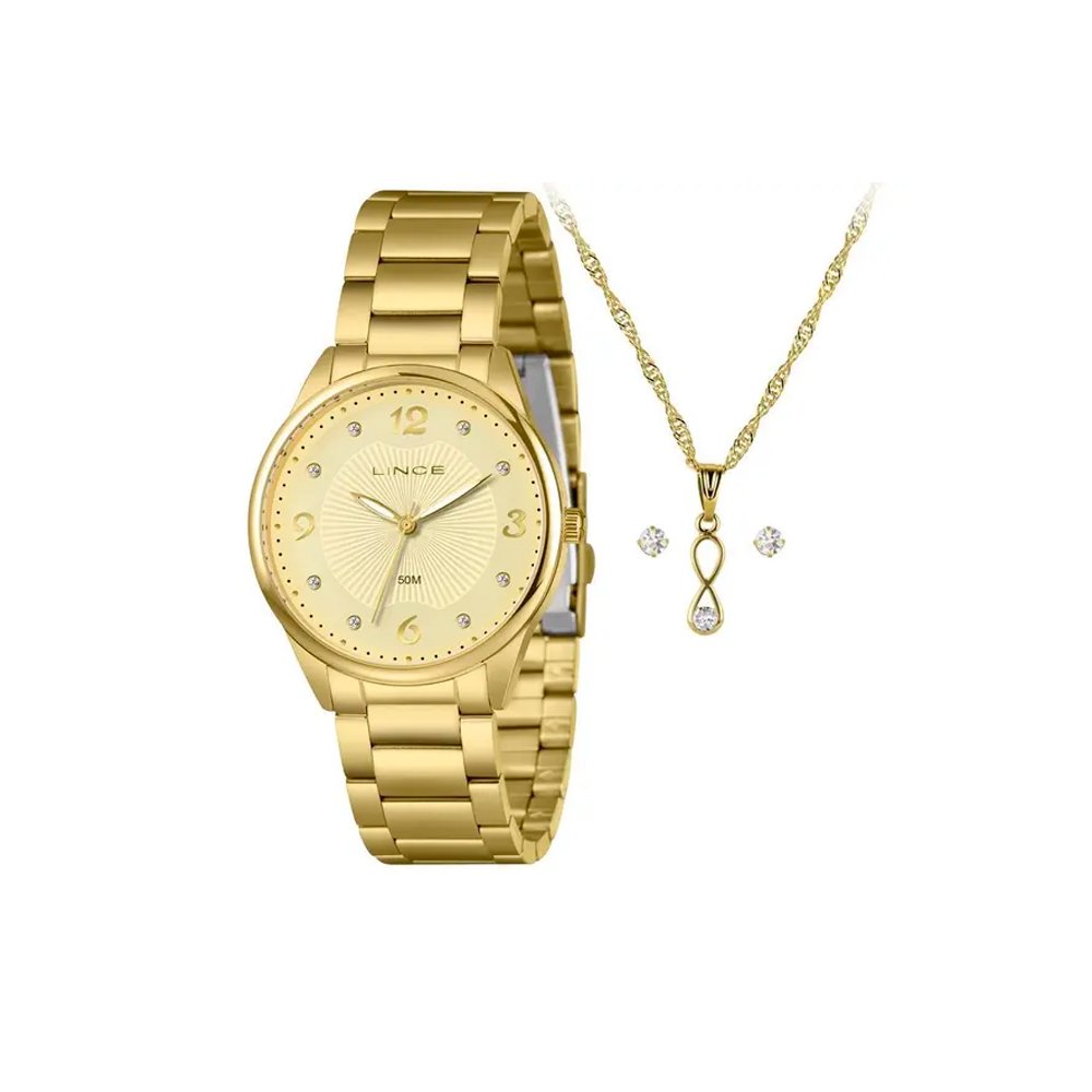 RELOGIO LINCE LRGH208L40 K09KC2KX Dourado 2