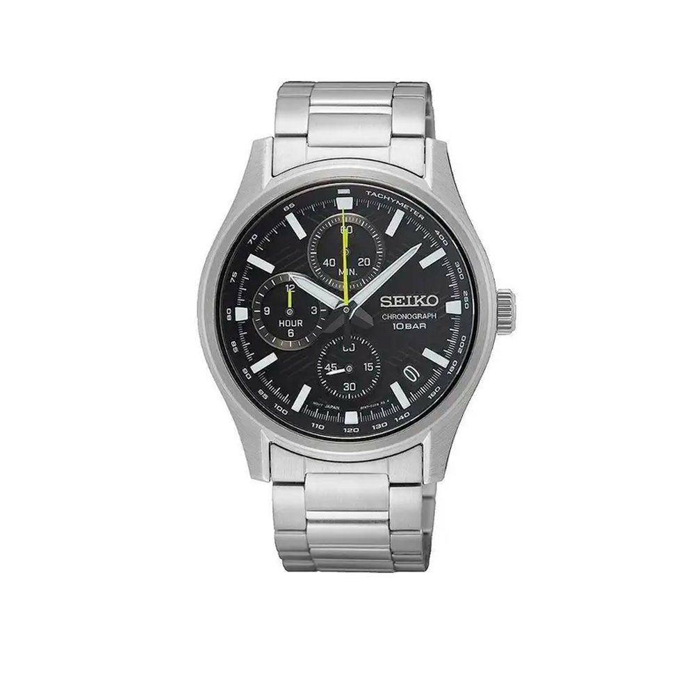 Relogio Seiko Ssb419B1 P1Sx Prata/Chumbo 1
