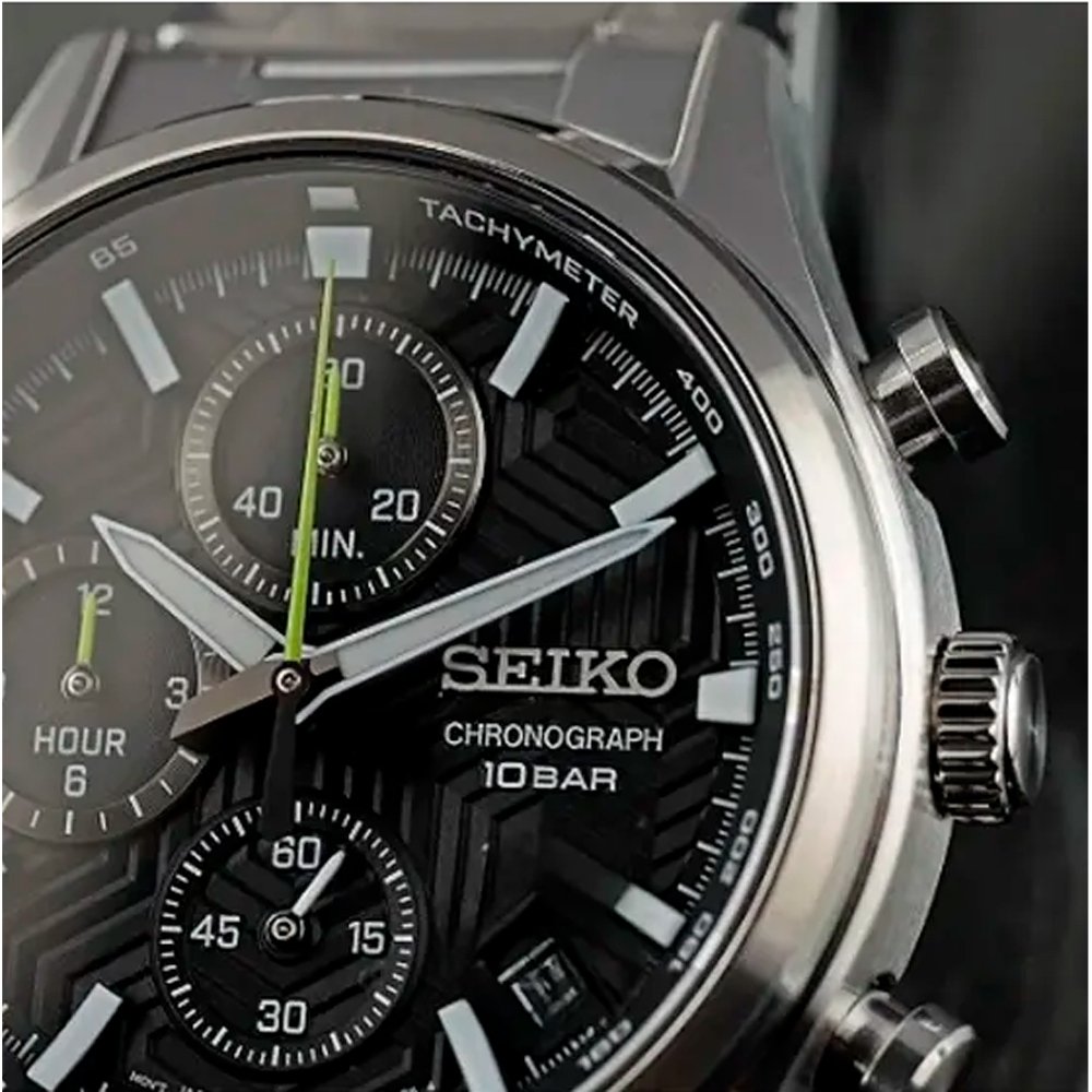 Relogio Seiko Ssb419B1 P1Sx Prata/Chumbo 3