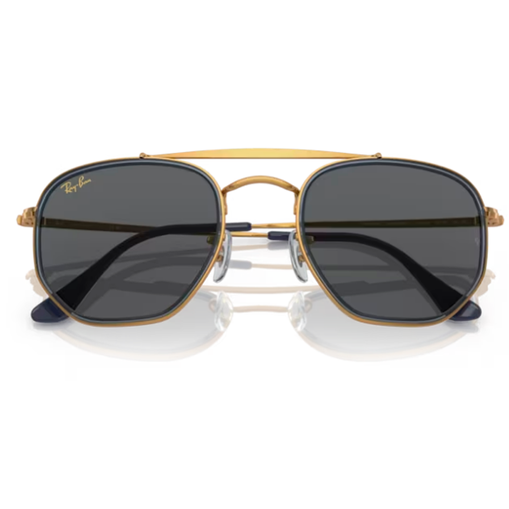 OCULOS SOLAR RAY-BAN RB3648M 9240B152 Preto/Dourado 4