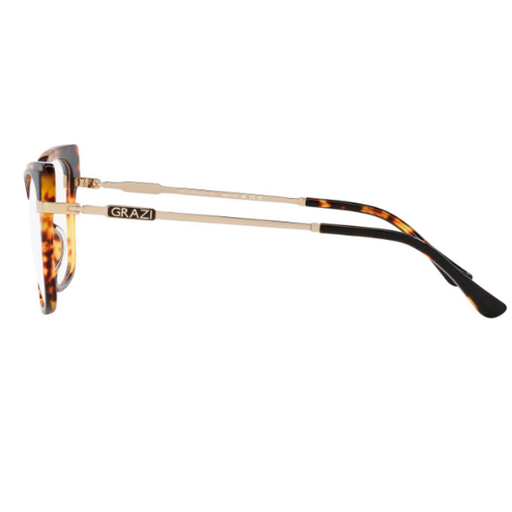 Armacao Grazi Gz3116 L332 55 Preto/Laranja 3