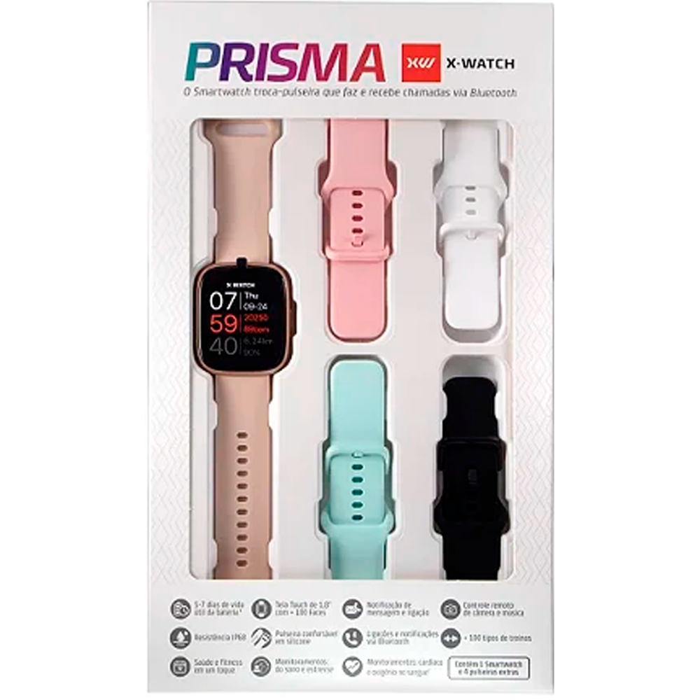 RELOGIO X-WATCH SMARTWATCH XSWUQPI011A Nude/Bege 4