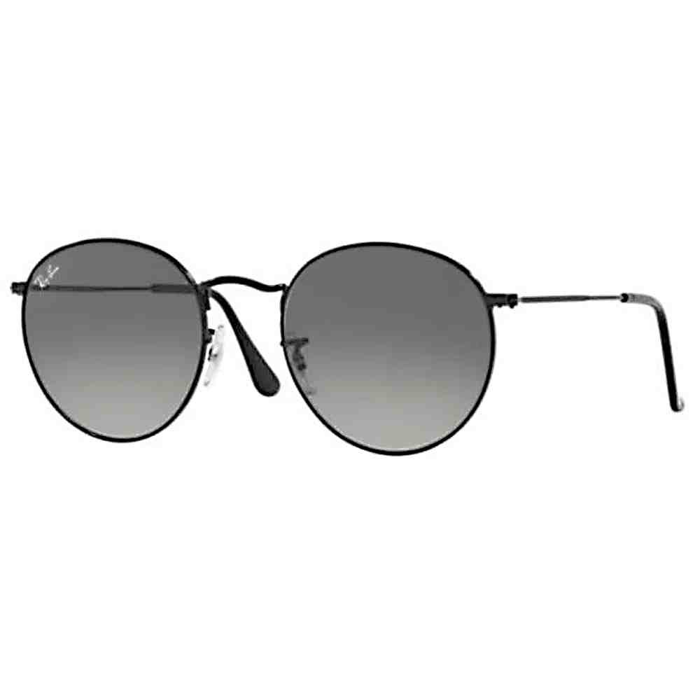 ÓCULOS DE SOL RAY BAN ROUND FLAT LENSES 0RB3447NL 002/7153 Preto 2