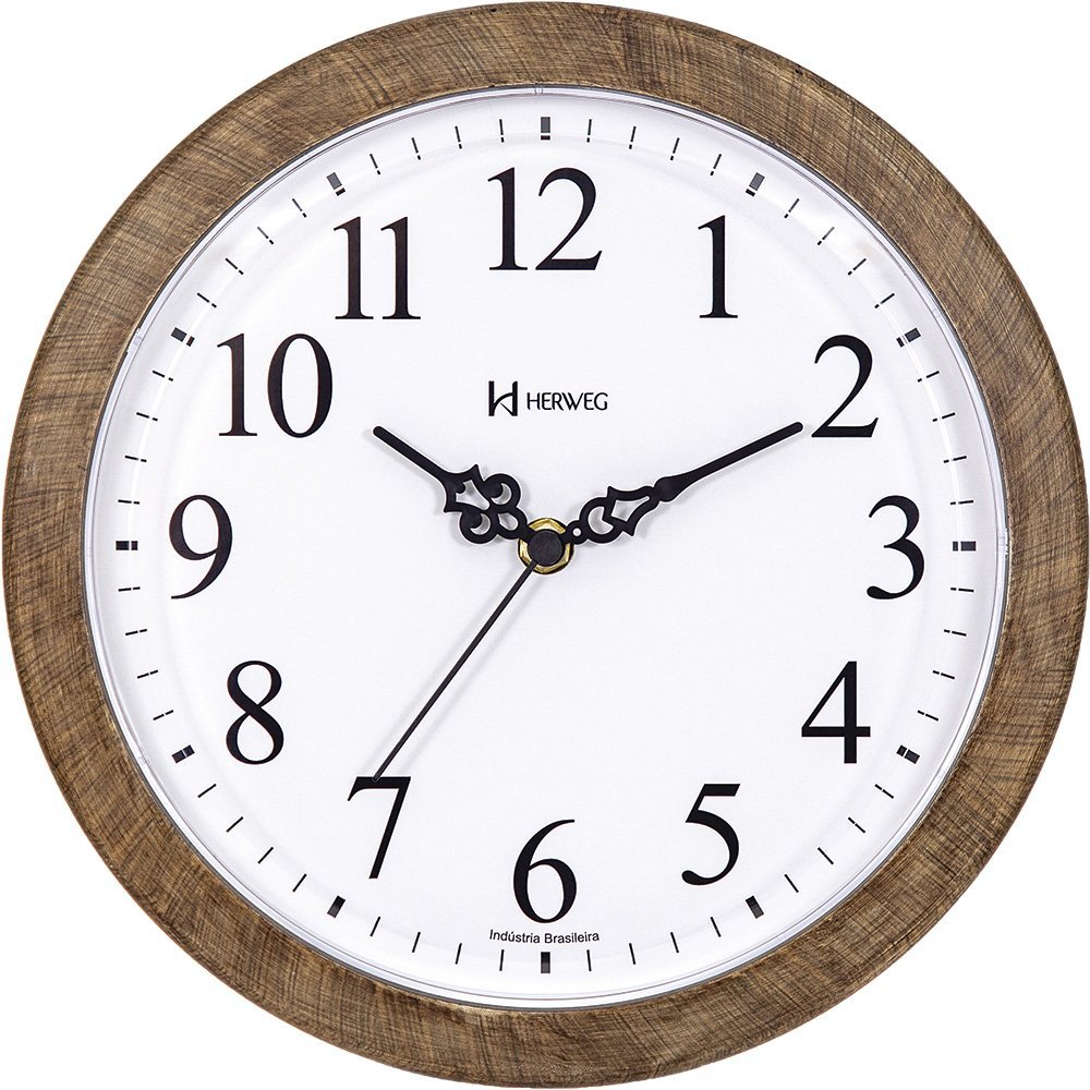 Relógio de Parede 26cm madeira 660073-323 Herweg