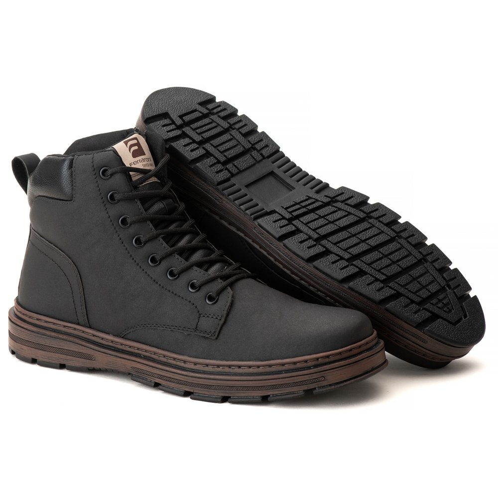 Bota Coturno Masculino Moda Casual Sola Borracha Macia Conforto Estilo e Qualidade Preto 4