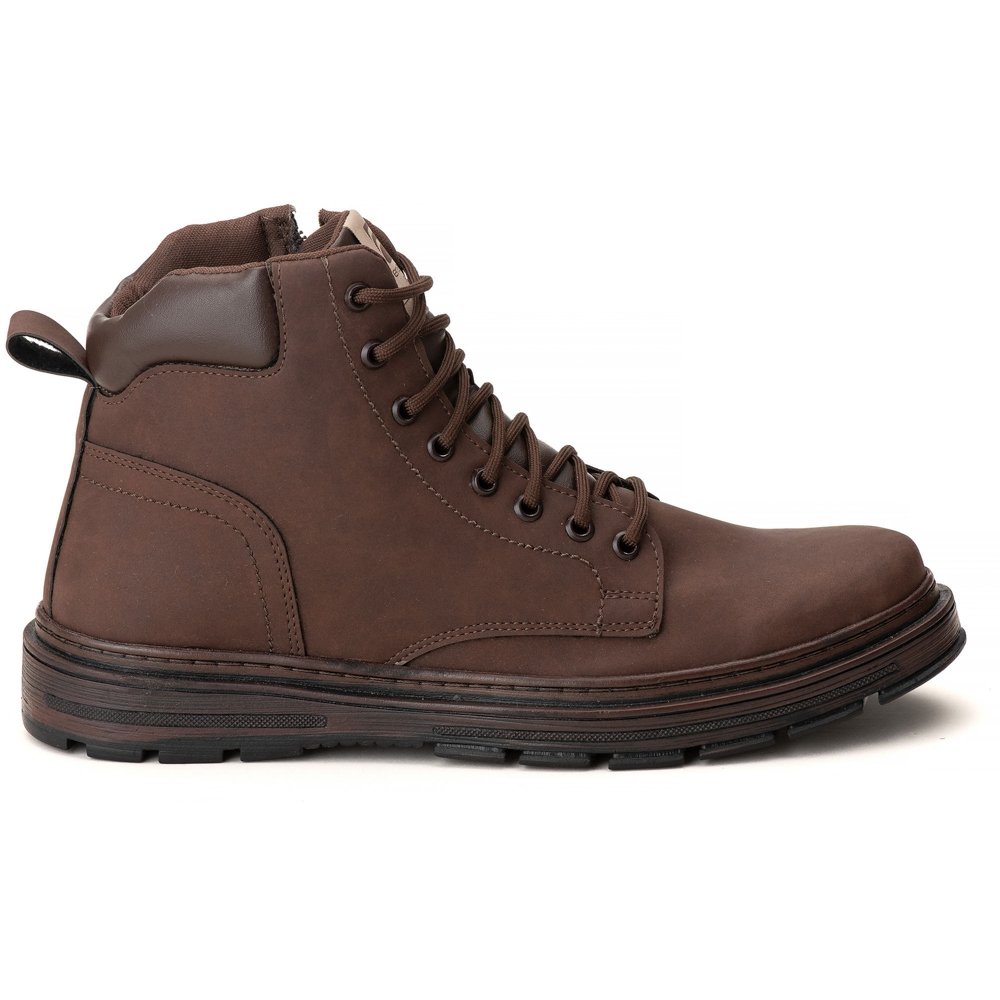 Bota Coturno Masculino Moda Casual Sola Borracha Macia Conforto Estilo e Qualidade Marrom 2