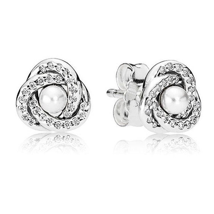 Brinco de Prata Nós Luminosos de Amor