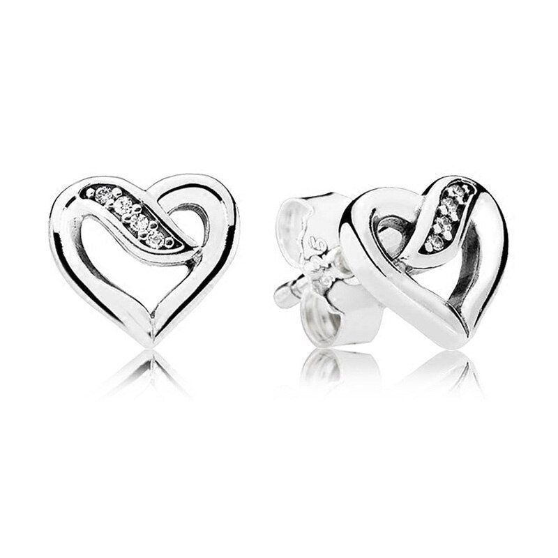 Brinco de Prata Laços do Amor