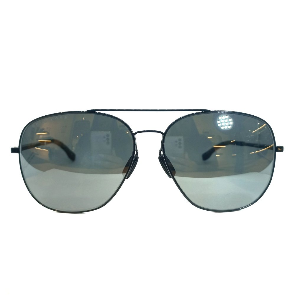 Óculos de Sol Masculino Aviador Preto Hugo Boss Preto 1